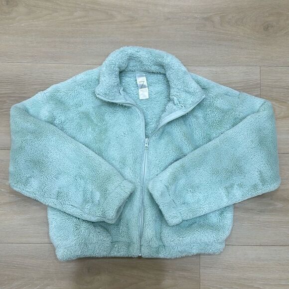 Z by ZELLA FUZZY MINT GREEN JACKET FOR GIRLS SIZE XL 14/16 - Picture 1 of 5